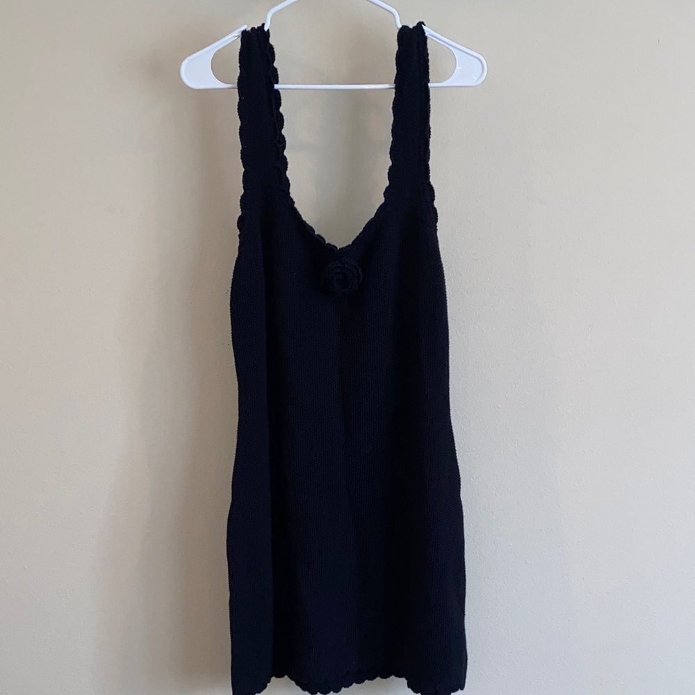 Wild Fable Black Mini Sweater Dress